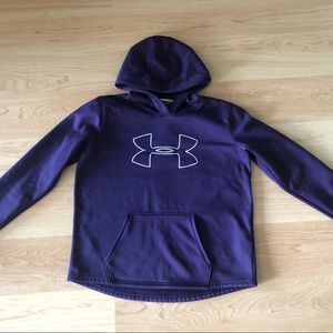 Under Armour Coldgear Dark Purple Hoodie Medium